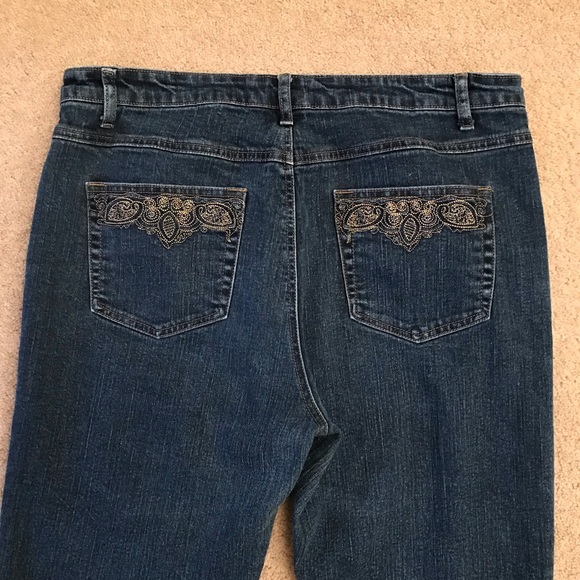 Cosmopolitan Denim Blue Jeans Womens Size 14 Straight Leg Super Stretch - Picture 5 of 13